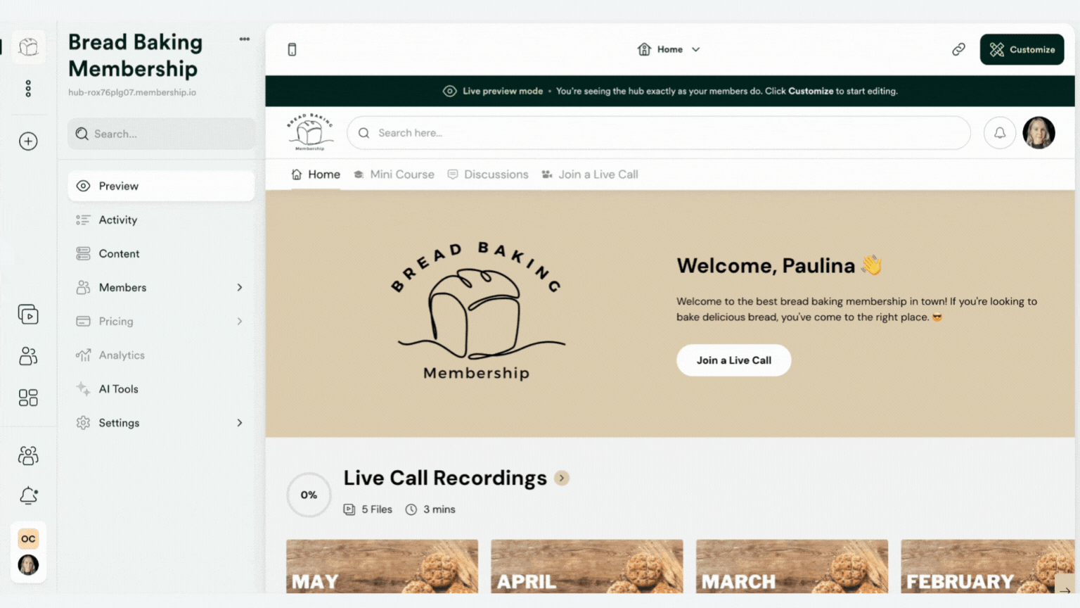 Access Discussions Page