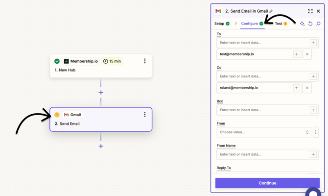 Action - Configure