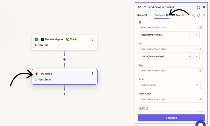 Action - Configure