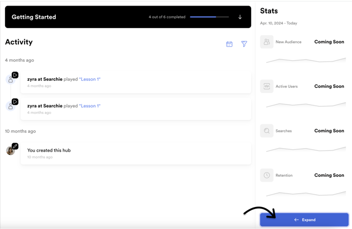 Activity and Stats