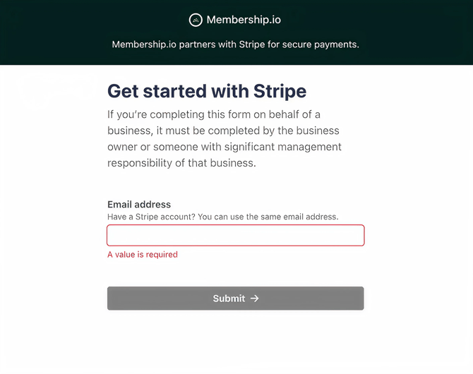 Add Stripe login details