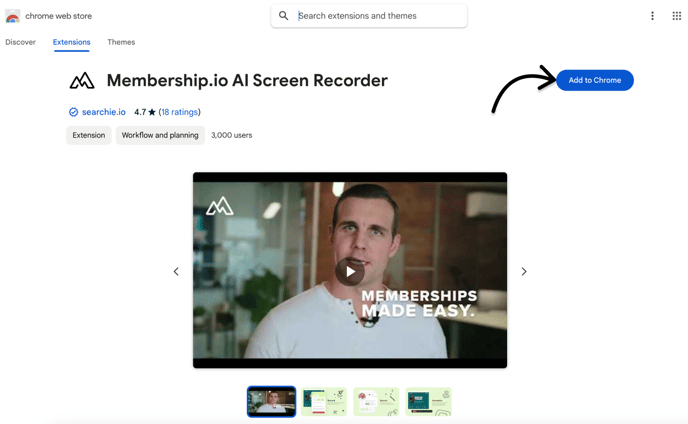 Add the screen recorder to Chrome