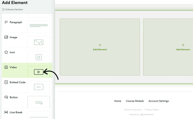 Add video element