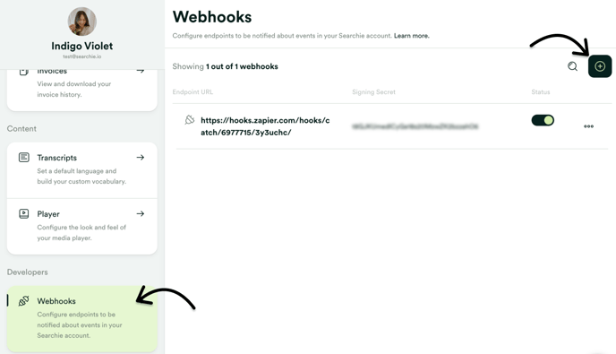 Add webhooks on membership.io