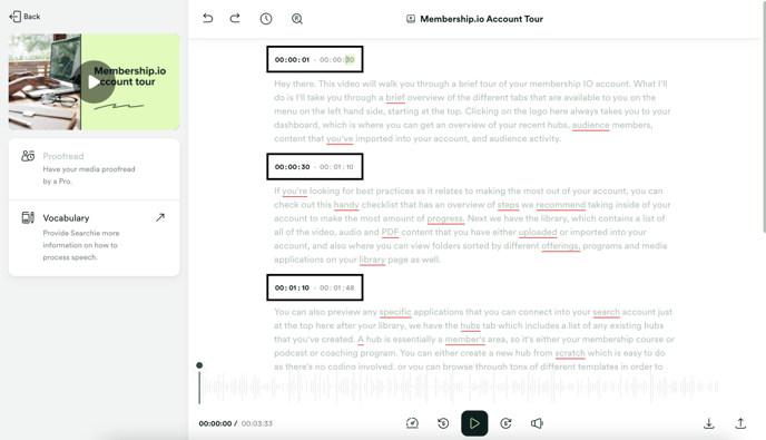 Adjust ending timestamp