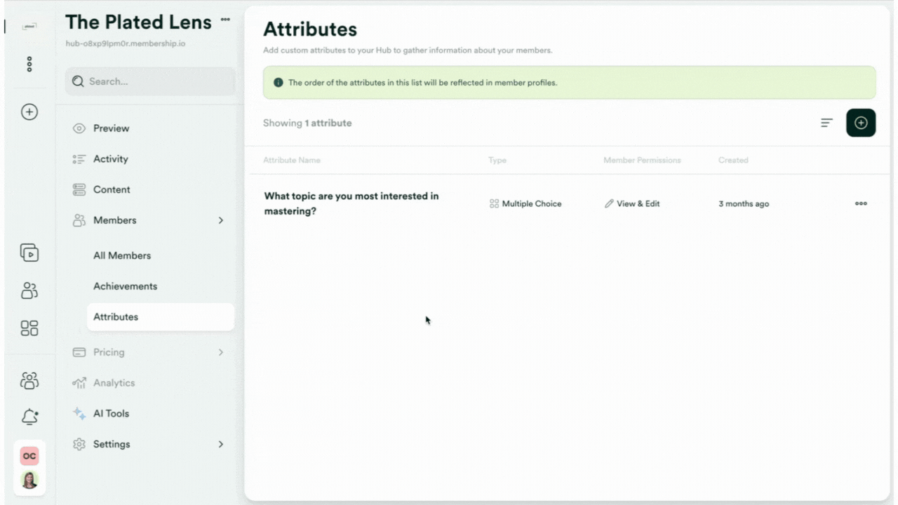 Managing your Member Attributes