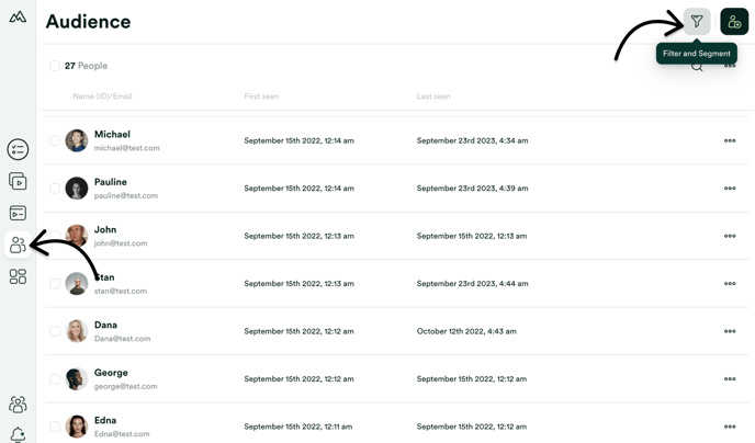 Audiences - Filter and Segment
