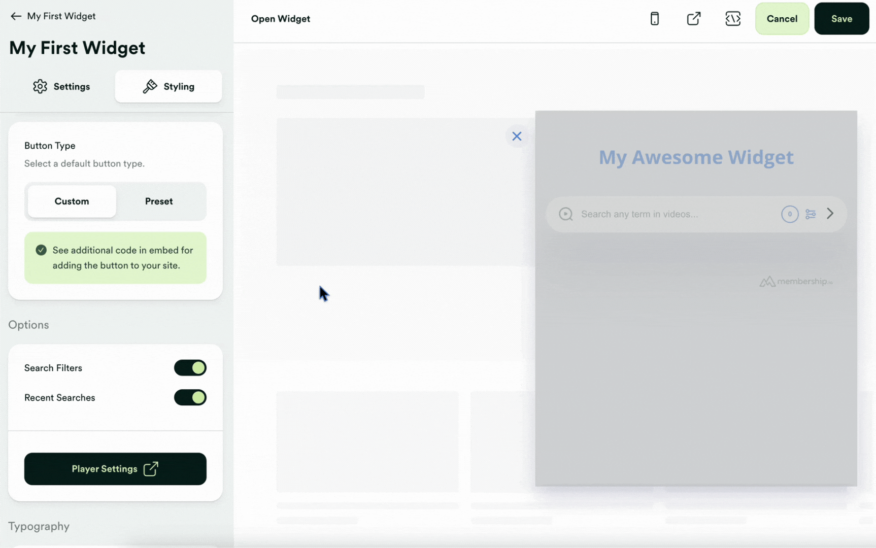Button Type - Preset