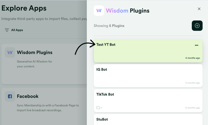 Choose the Wisdom plugin