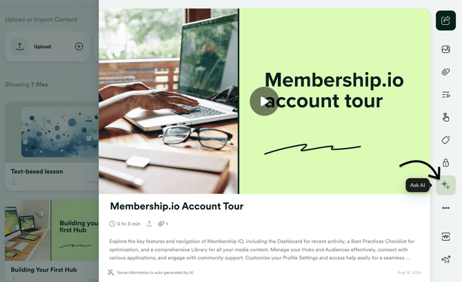 Click Ask AI to access Copilot