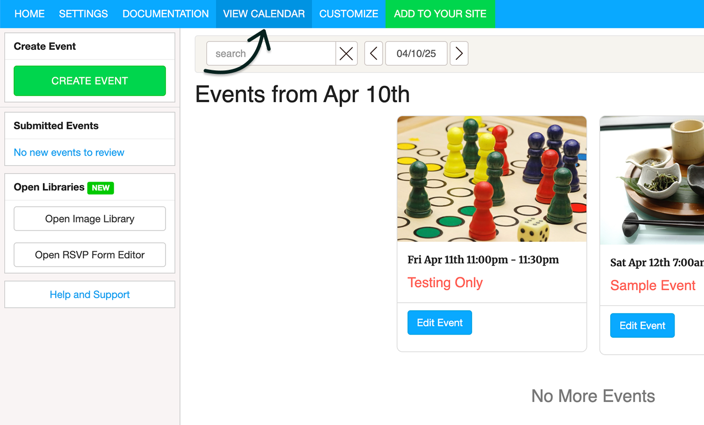 Tockify Examples Embed a calendar in your Hub