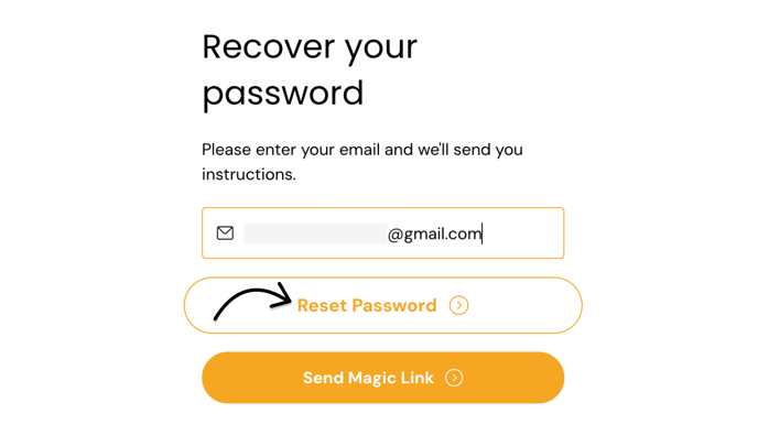 Click reset password option