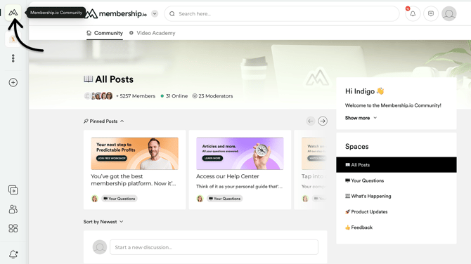 Click the logo to access MIO Community