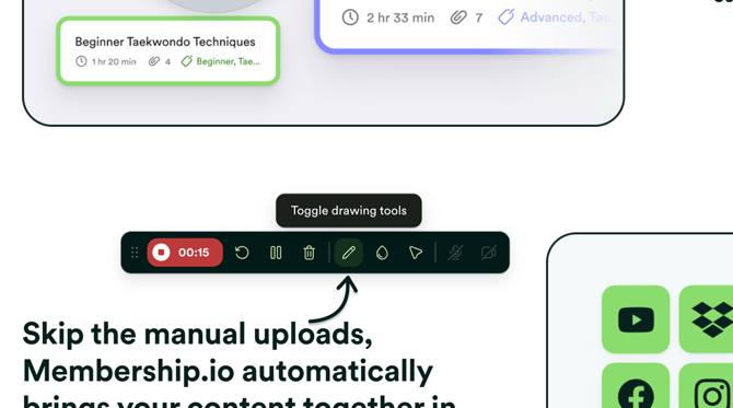 Click to toggle drawing tools