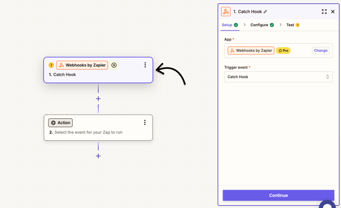 Configure Webhook - Catch Hook