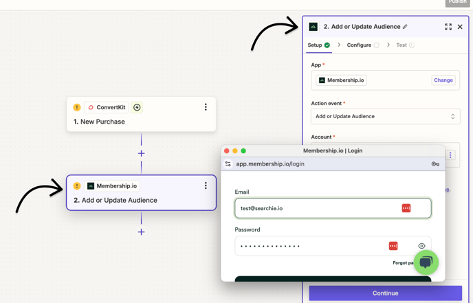 Configure Zap Action 1