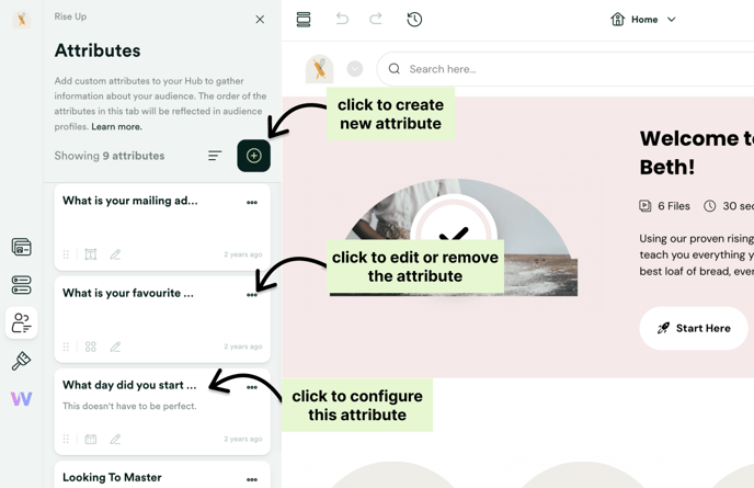 Configure and manage audience attributes