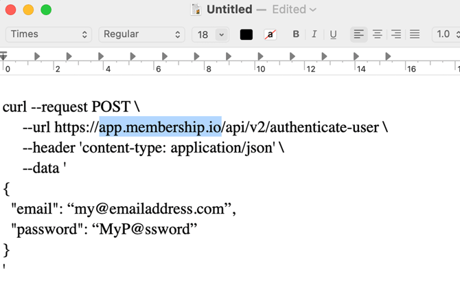 Copy the code to a notepad