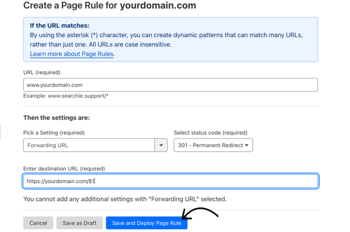 Create and deploy page rule v2