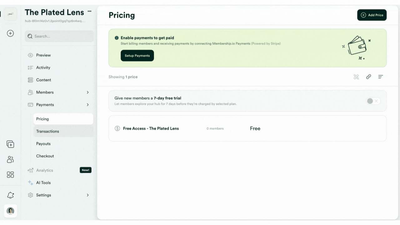 Creating Prices