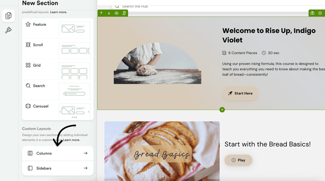 Custom layouts - Columns and sidebars