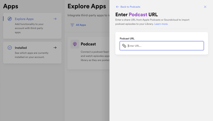 Enter Podcast URL