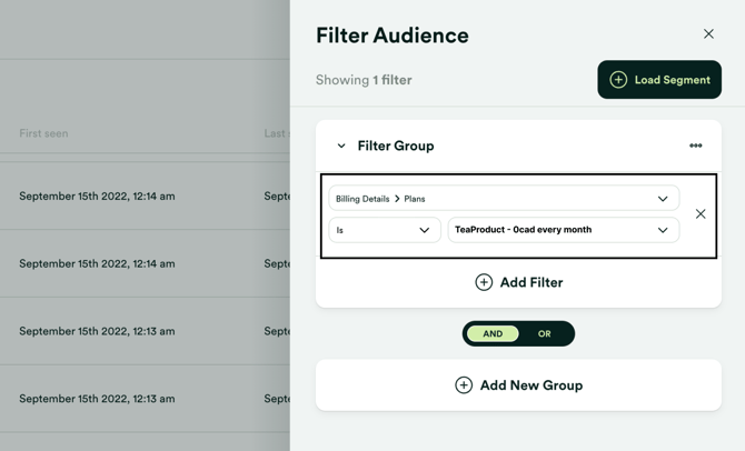 Filter by Billing Details - Plans