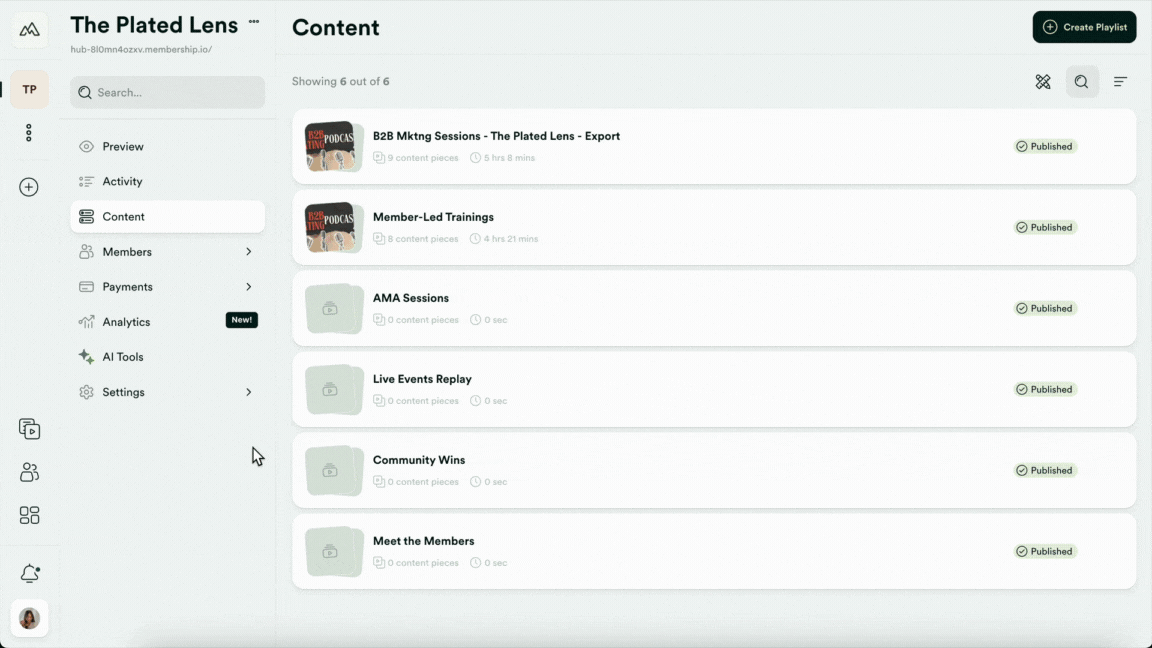 GIF - MIO - Create a Segment from Hub Playlist