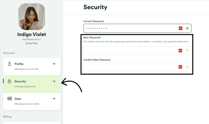 Go to Security Settings