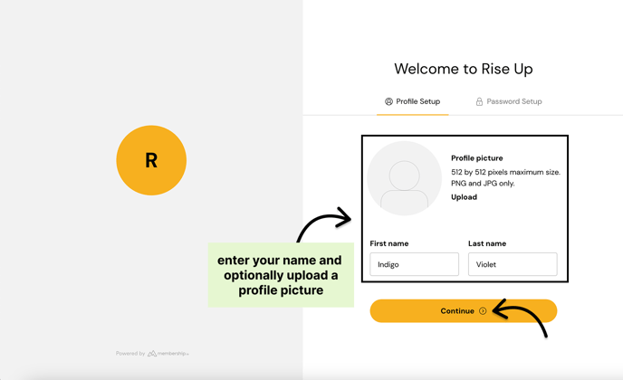 Hub profile setup