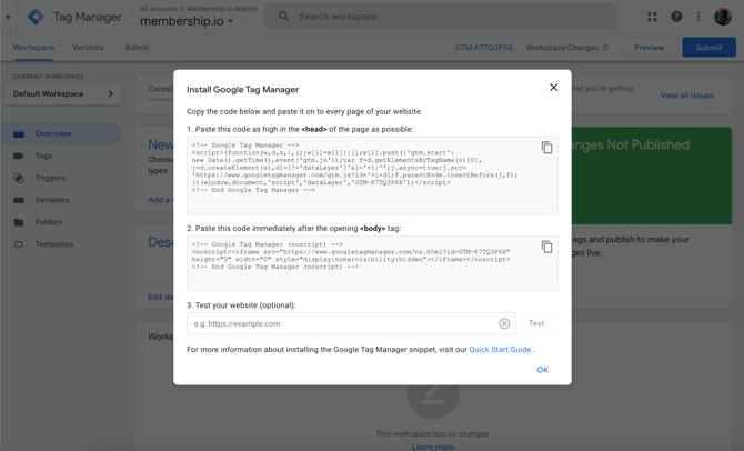 Install Google Tag Manager