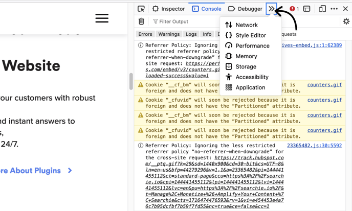 Mozilla Web Dev Tools