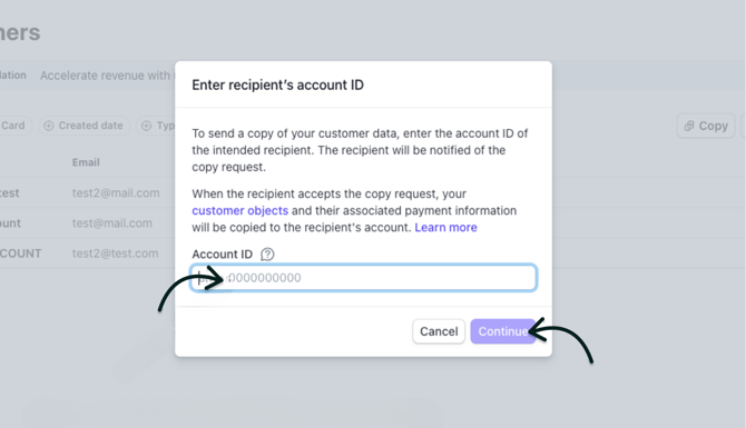 Paste MIO Stripe account ID here