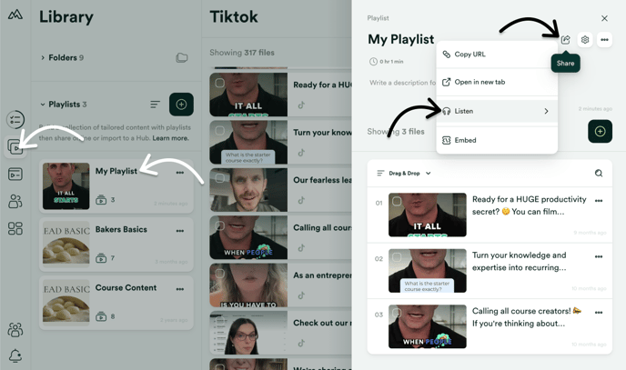 Playlist - Share - Listen