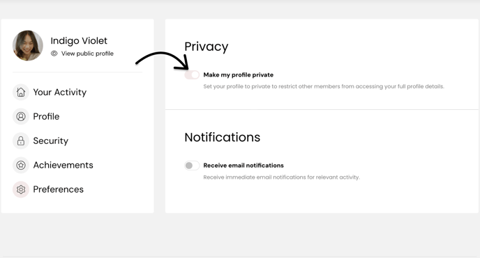 Profile Privacy