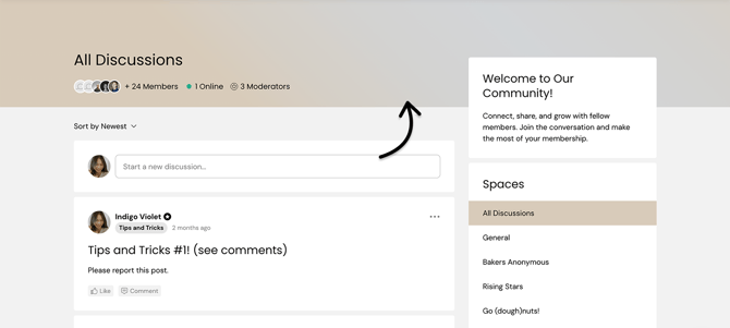 Recommended discussions banner size