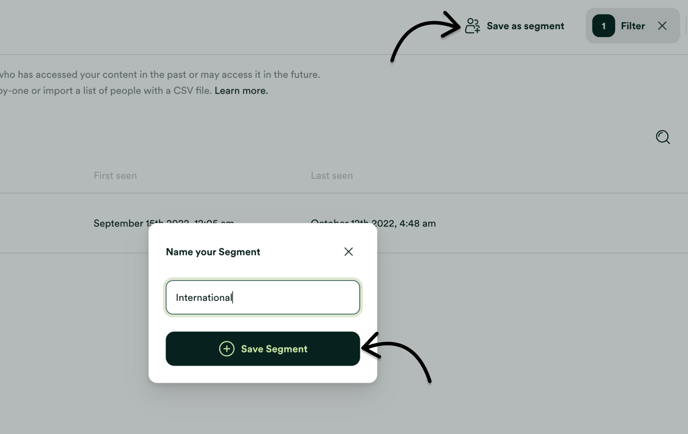 Save segment name