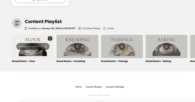 Scheduled content on the frontend