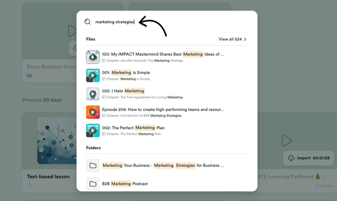 Search exact content terms