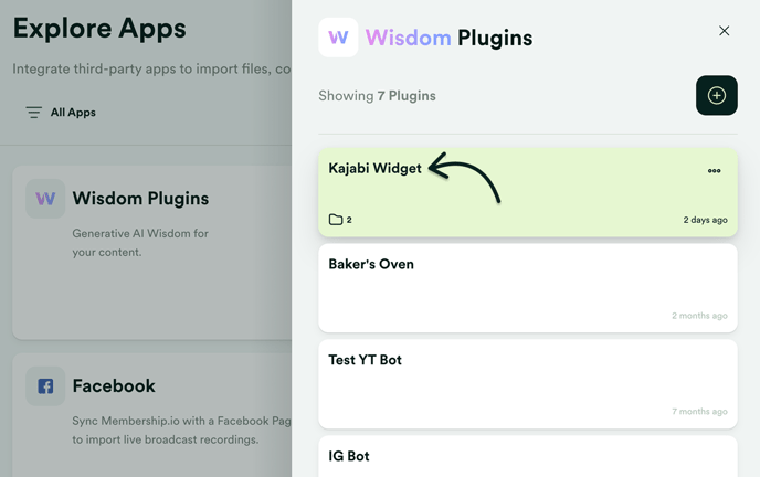 Select a plugin to use