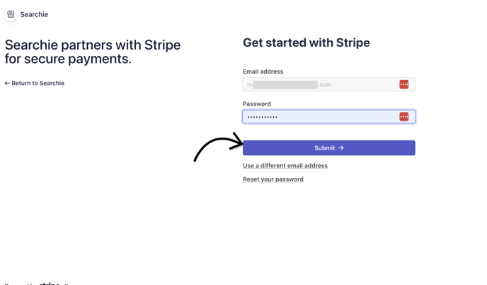 Sign in to Stripe