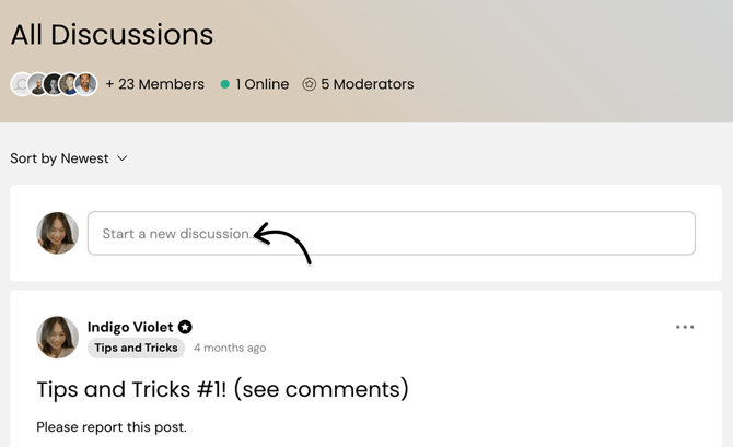 Start a new discussion