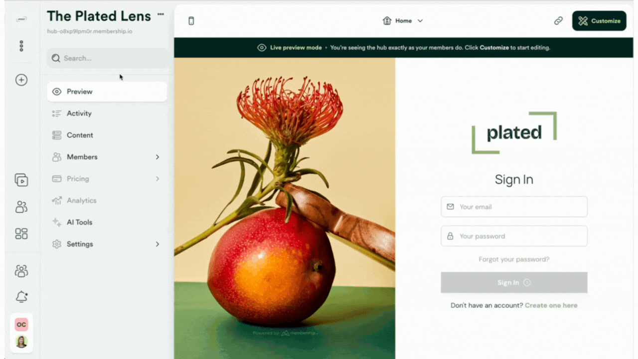 Toggling on Native Registration