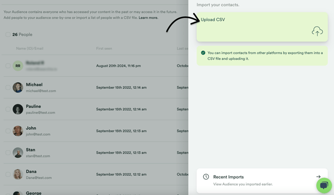 Upload CSV v2