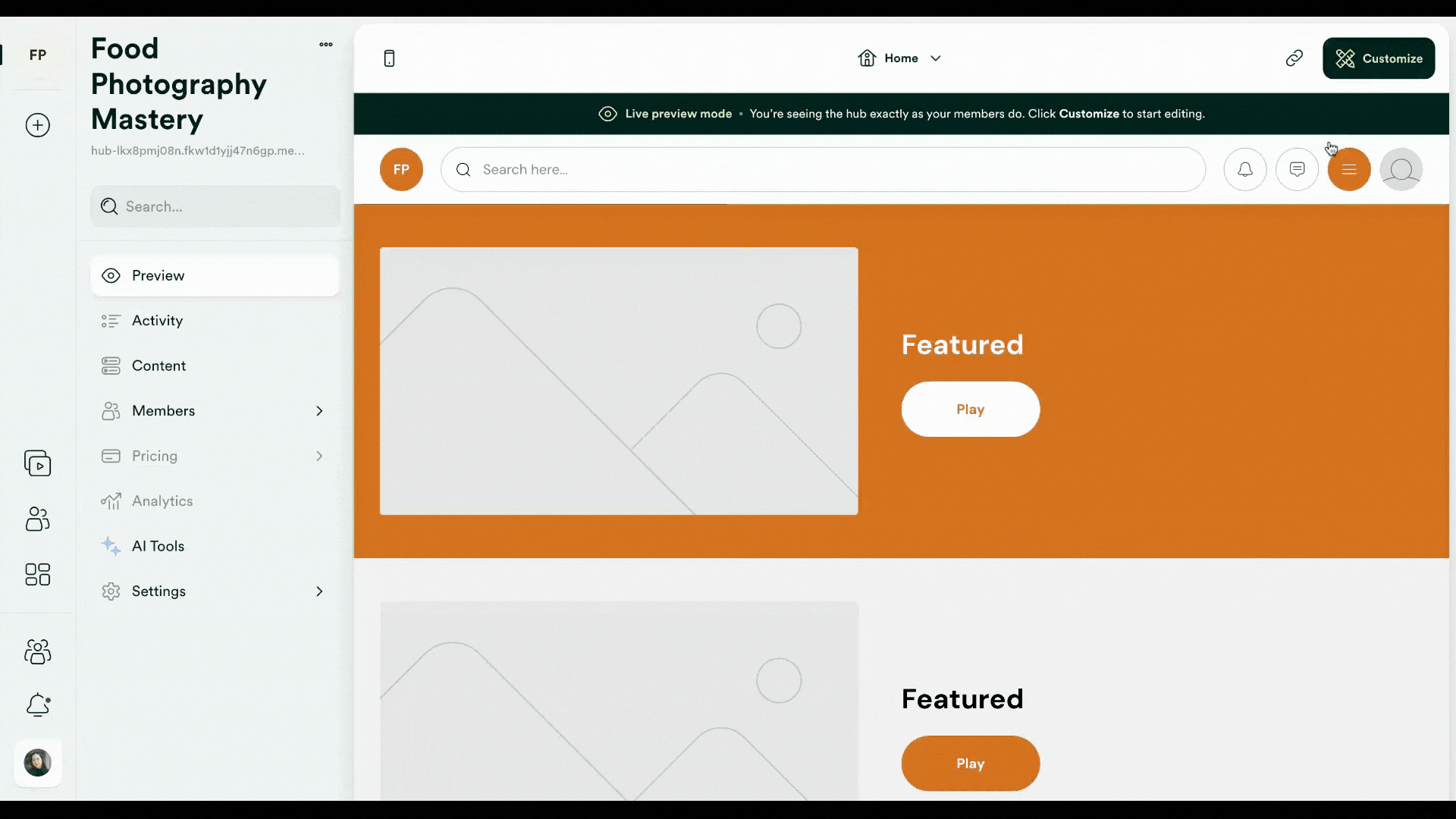accessing the hub editor