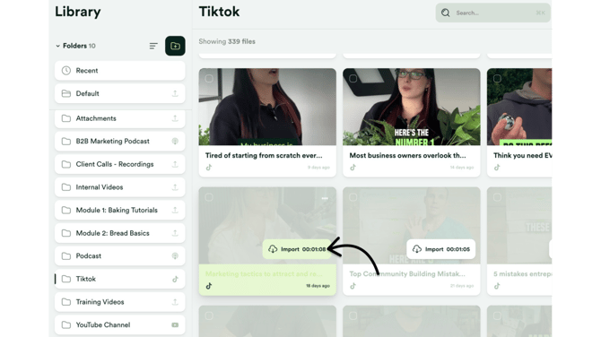 click import