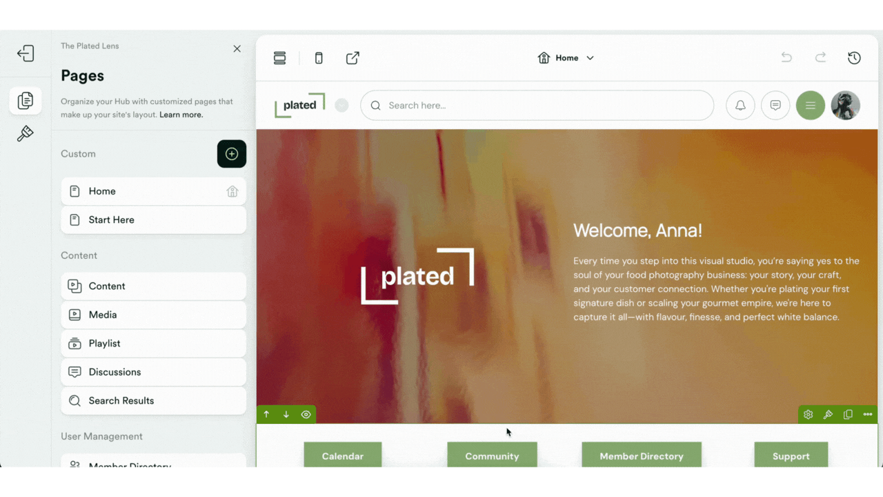 default pages