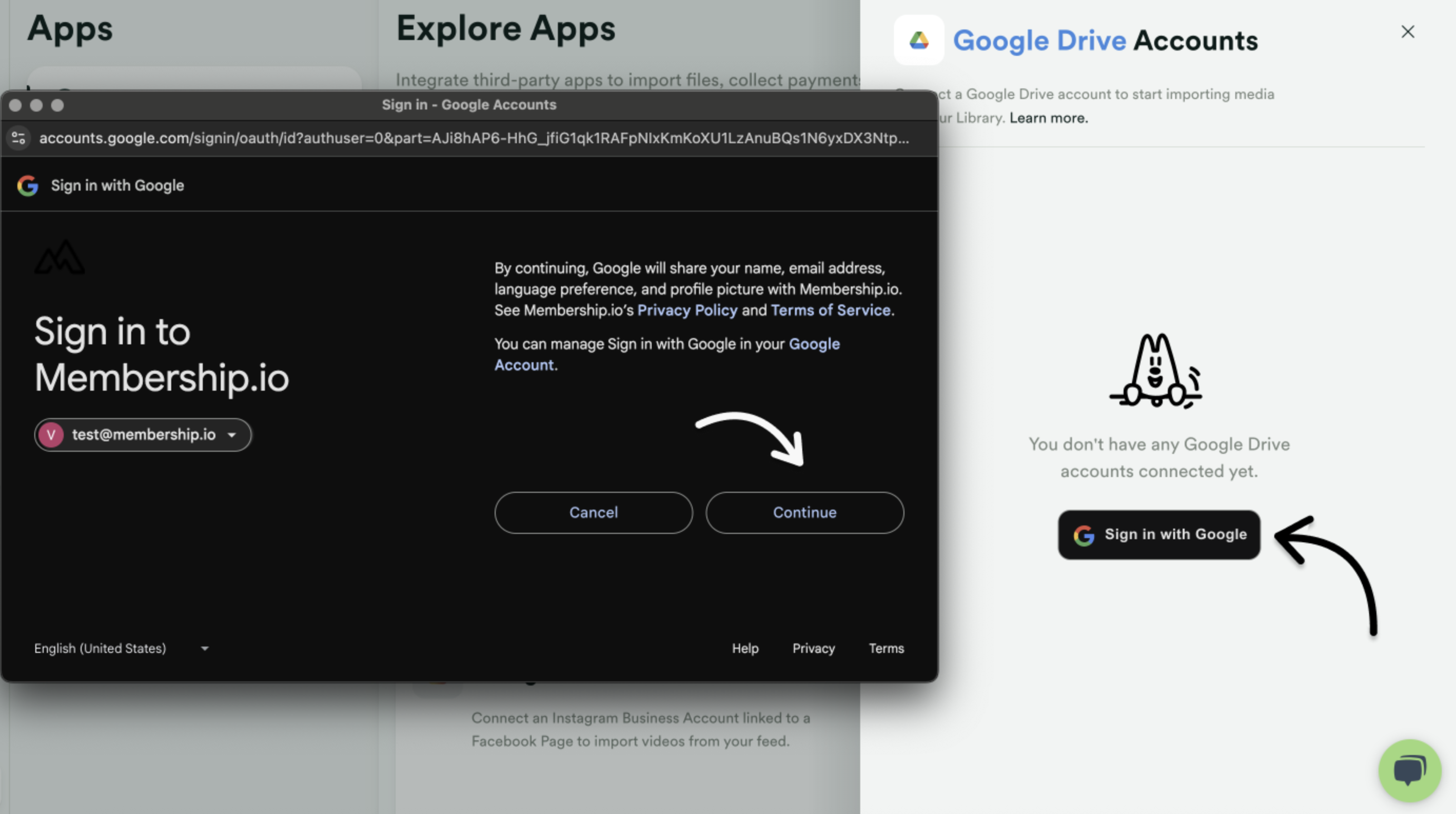 Import media from Google Drive