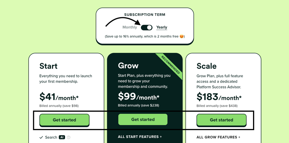 Upgrade or downgrade your subscription plan