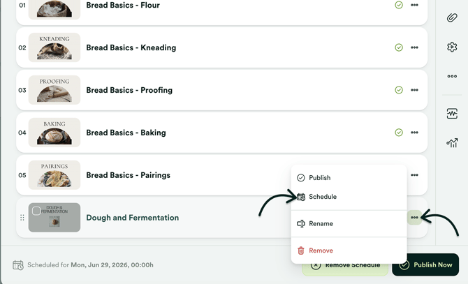 schedule content release of a file